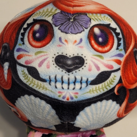 Sugar Skull Mermaid Round Floral Plush - Picture 11 of 11
